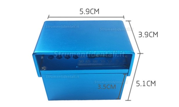 Porta strumenti endodo, blocco di misura per endodonzia con contatore