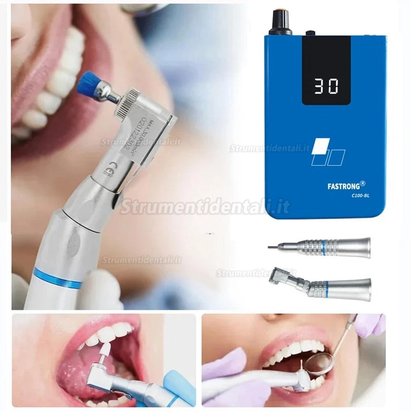 Fastrong C100-BL Micromotore dentale portatile per laboratorio odontotecnico 