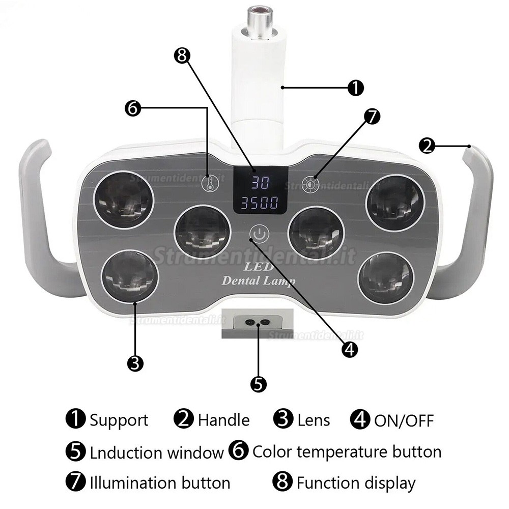 Lampada riunito odontoiatrico led KY KY-P157 (6 Lampadine Luce Calda Fredda 26mm)
