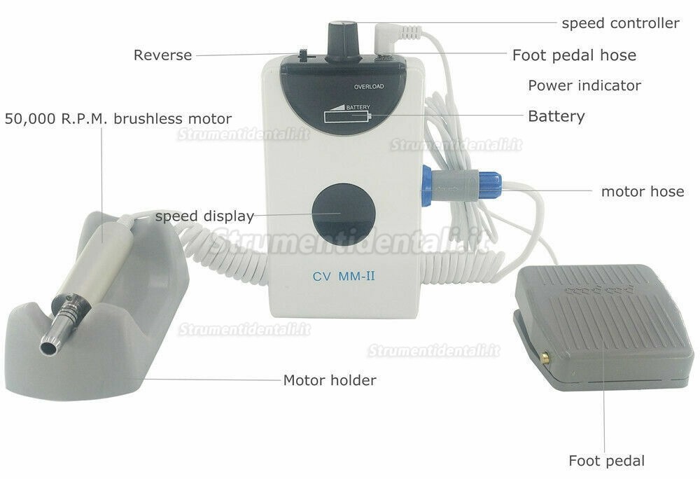 Micromotori brushless da laboratorio odontotecnico 50000 giri/min