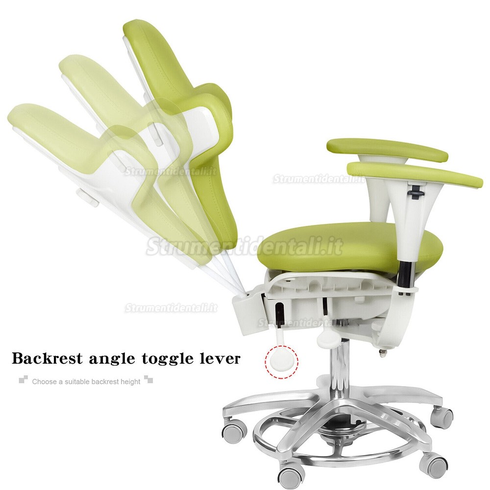 QIYUAN QY-MDS-E3 Sgabello operatore per microscopio dentale, sedia ergonomico per dentista