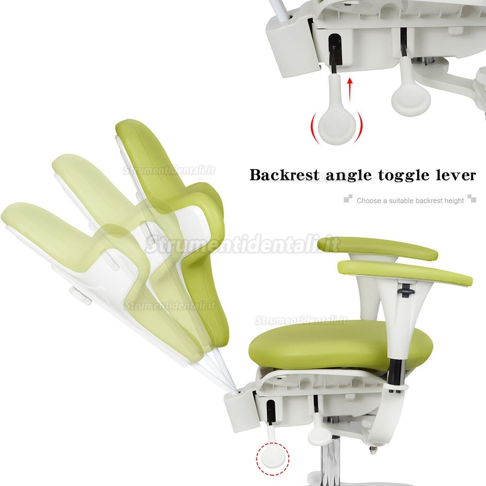 QIYUAN QY-MDS-E3 Sgabello operatore per microscopio dentale, sedia ergonomico per dentista