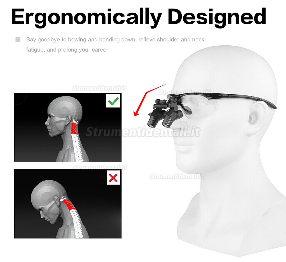Sistemi ingrandenti odontoiatria occhiali ingrandimento dentista YUYO DY-119 4.0X